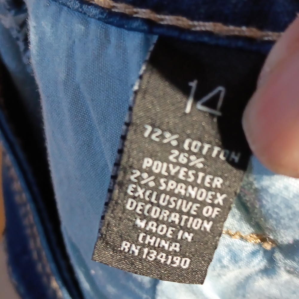 EUC INC denim embroidered skirt - Picture 6 of 9